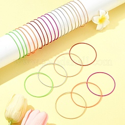 28Pcs 7 Colors Iron Spring Chains Stretch Bracelets&nbsp;BJEW-FS0001-09