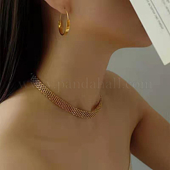 304 Stainless Steel Mesh Chain Bracelet for Men Women&nbsp;BJEW-P286-02G