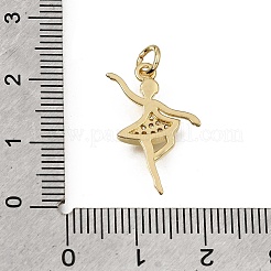 Brass Micro Pave Clear Cubic Zirconia Pendants&nbsp;CU-L001-05G
