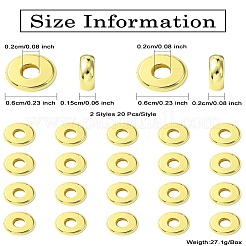40Pcs 2 Styles Brass Spacer Beads&nbsp;KK-CJ0002-21