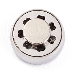 304 Stainless Steel Magnetic Diffuser Locket Aromatherapy Essential Oil Buckle&nbsp;AJEW-M027-12P