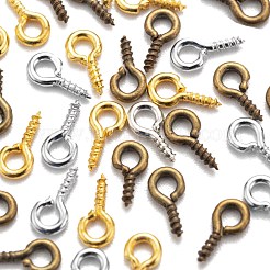 300Pcs 3 Colors Iron Screw Eye Pin Peg Bails&nbsp;IFIN-FS0001-08