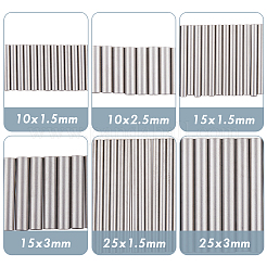 300Pcs 6 Style 304 Stainless Steel Tube Beads&nbsp;STAS-DC0013-23