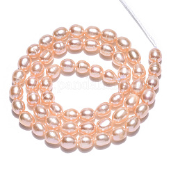 Natural Cultured Freshwater Pearl Beads Strands&nbsp;PEAR-N012-05S