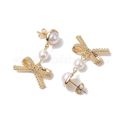 Round Shell Pearl Ear Studs&nbsp;EJEW-TA00539