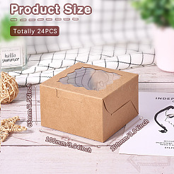 Square Paper Biscuit Boxes with Lace Edged Square Clear Window&nbsp;CON-TAC0001-12A-02