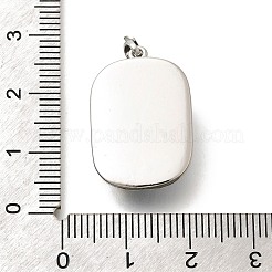 Brass Dodger Blue Glitter Enamel Rectangle Pendants&nbsp;KK-K398-14P