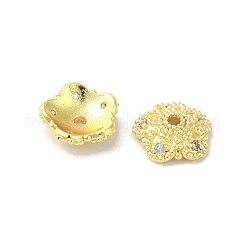 Rack Plating Brass Beads Caps&nbsp;KK-B088-04C-G