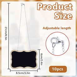 10Pcs Mini Wooden Hanging Chalkboard&nbsp;HJEW-DR00237