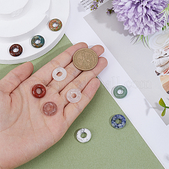 10Pcs 10 Styles Natural Mixed Gemstone Pendants&nbsp;G-ME0001-26
