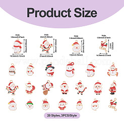 60Pcs 20 Styles Christmas Alloy Enamel Pendants&nbsp;ENAM-TA0003-25