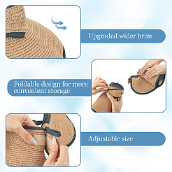 1Pc Polyester Sunscreen Hat for Women&nbsp;AJEW-TA0002-58
