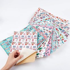 Christmas Theme Imitation Leather Fabric&nbsp;DIY-FG0001-03