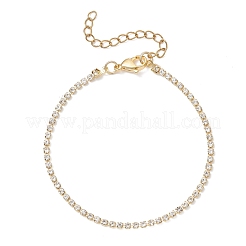 Square Brass Rhinestone Strass Chains Bracelets for Women&nbsp;BJEW-JB12845