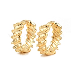 Brass Twist Hoop Earrings&nbsp;EJEW-G446-03G