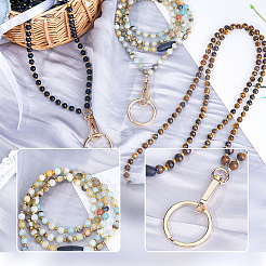 Natural Gemstone Name Card Straps&nbsp;HJEW-FH00039