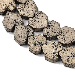 Electroplated Natural Lava Rock Beads Strands&nbsp;G-K388-04A-08