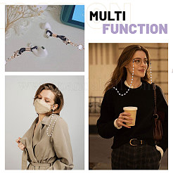 Rhinestone & Alloy Beaded Chains Neck Strap for Eyeglasses&nbsp;AJEW-WH0609-307KCG