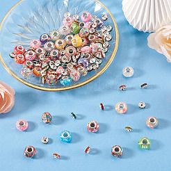 50Pcs Transparent Resin Rondelle European Beads&nbsp;RESI-TA0005-62