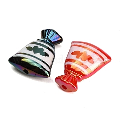 UV Plating Embossed Opaque Acrylic Beads&nbsp;AC-CBAEEF4-17