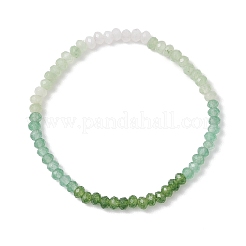 Dyed Natural Malaysia Jade Rondelle Beads Stretch Bracelets for Women&nbsp;BJEW-JB13042-01