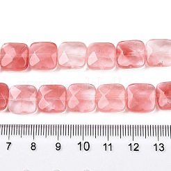 Cherry Quartz Glass Beads Strands&nbsp;G-T138-156