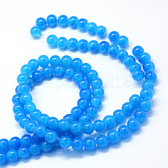 Baking Paint Imitation Jade Glass Round Bead Strands&nbsp;X-DGLA-Q021-6mm-13