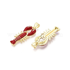 Brass Enamel Pendants&nbsp;KK-Q077-04G-03