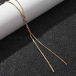 304 Stainless Steel Flat Snake Chain Y Necklaces for Women&nbsp;NJEW-R011-03G