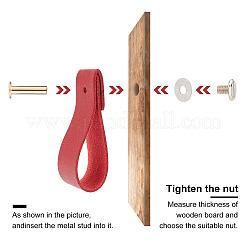 Imitation Leather Cabinet Handle Pull Knob&nbsp;DIY-WH0258-80D