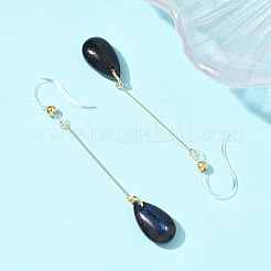 Electroplated 304 Stainless Steel Resin Dangle Earrings&nbsp;EJEW-Z129-06G-02