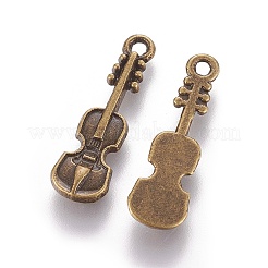 Tibetan Style Alloy Violin Pendants&nbsp;X-EA11011Y-AB