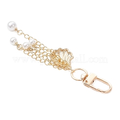 Plastic & Alloy Shell Shape Pendant Decorations&nbsp;HJEW-JM04691