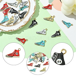 20Pcs 5 Colors Alloy Enamel Pendants&nbsp;ENAM-YW0004-52