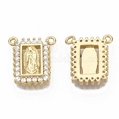 Brass Micro Pave Cubic Zirconia Pendants&nbsp;ZIRC-T014-028-NF