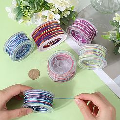 6 Rolls 6 Colors Segment Dyed Polyester Thread&nbsp;NWIR-SC0001-02