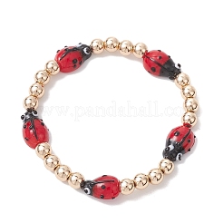 3Pcs Lampwork & Non-magnetic Synthetic Hematite Beaded Stretch Bracelets for Women&nbsp;BJEW-JB12943