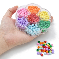 490Pcs 7 Colors Opaque Acrylic Beads&nbsp;SACR-YW0001-49