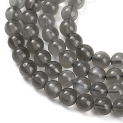 Natural Black Moonstone Beads Strands&nbsp;G-L631-A05-6mm