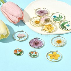 12Pcs 6 Styles Transparent Clear Epoxy Resin Pendants&nbsp;RESI-FS0001-88B