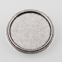 Vintage Alloy Brooch Cabochon Bezel Settings&nbsp;LS-PALLOY-O038-42AS
