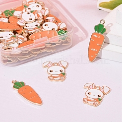 50Pcs 2 Styles Alloy Enamel Pendants&nbsp;ENAM-LS0001-26LG
