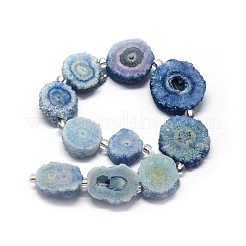 Natural Druzy Quartz Crystal Beads Strands&nbsp;G-F582-A08