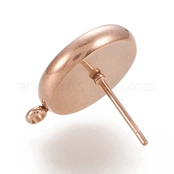 Ion Plating(IP) 304 Stainless Steel Stud Earring Findings&nbsp;STAS-K202-04E-RG