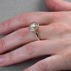 2Pcs Alloy with Crystal Rhinestone Finger Rings&nbsp;FS-WG4C099-05