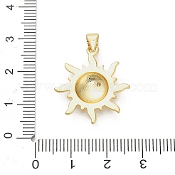 Brass Micro Pave Cubic Zirconia Pendants&nbsp;KK-L252-02G