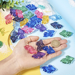 42Pcs 7 Colors Transparent Acrylic Pendants&nbsp;MACR-TA0001-57