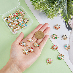 30Pcs 5 Colors Alloy Enamel Pendants&nbsp;ENAM-HY0001-16