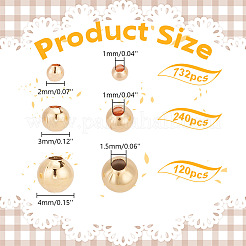 3 Styles Brass Round Spacer Beads&nbsp;KK-AR0003-68