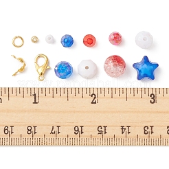 DIY Independence Day Bracelet Necklace Making Kit&nbsp;DIY-FS0004-89
